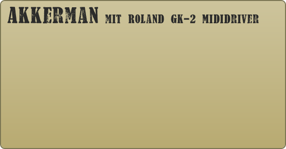 Akkerman mit Roland GK-2 Mididriver
